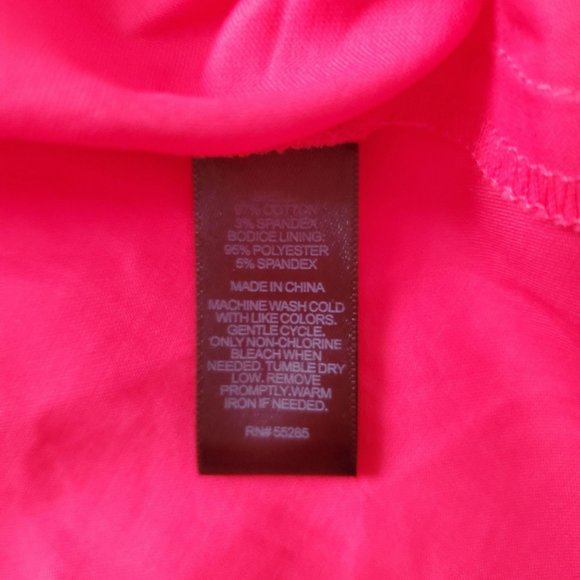 EXPRESS Women's Sweetheart Neckline Ruched Bodice Hot Pink Mini Dress Size 12 - Picture 9 of 13